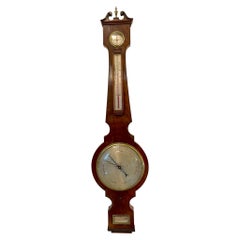 Antique Fine George III Quality Mahogany Banjo Barometer