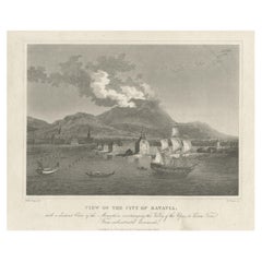 Antique Print of the Harbour Sunda Kelapa of Batavia in the Dutch Indies, 1826