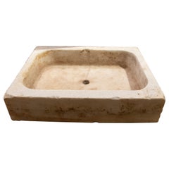 Antique 19th Century Hand-Carved Marble Washbasin