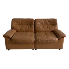 De Sede Ds-66 Used Love Seat Cognac Leather, Switzerland, 1978