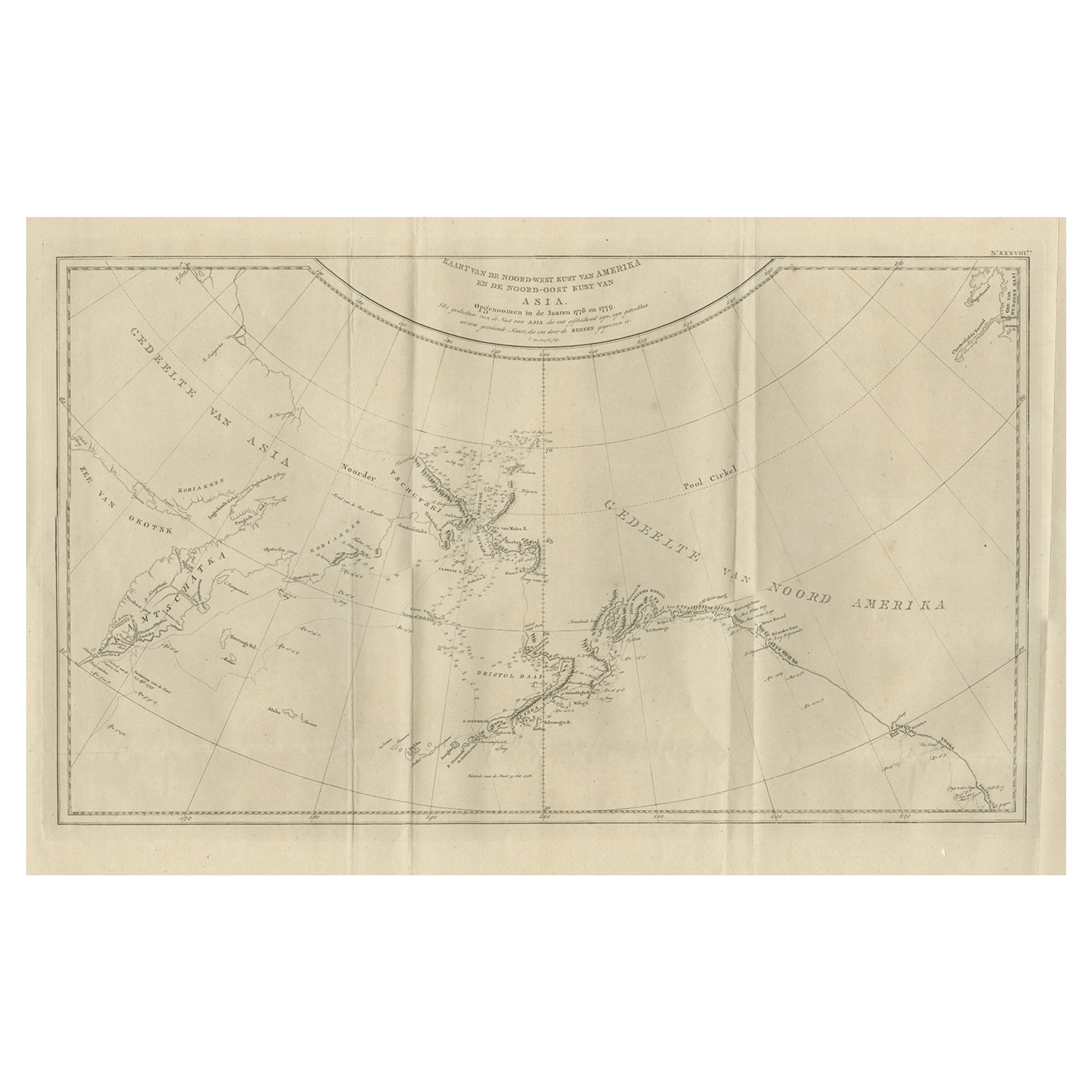 Old Map of Cook's Discovery and Charting of the East Coast of Australia, 1803 For Sale at 1stDibs