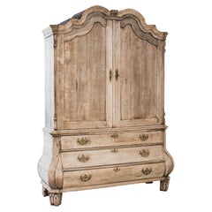 19th Century Bleached Oak Dutch Cabinet