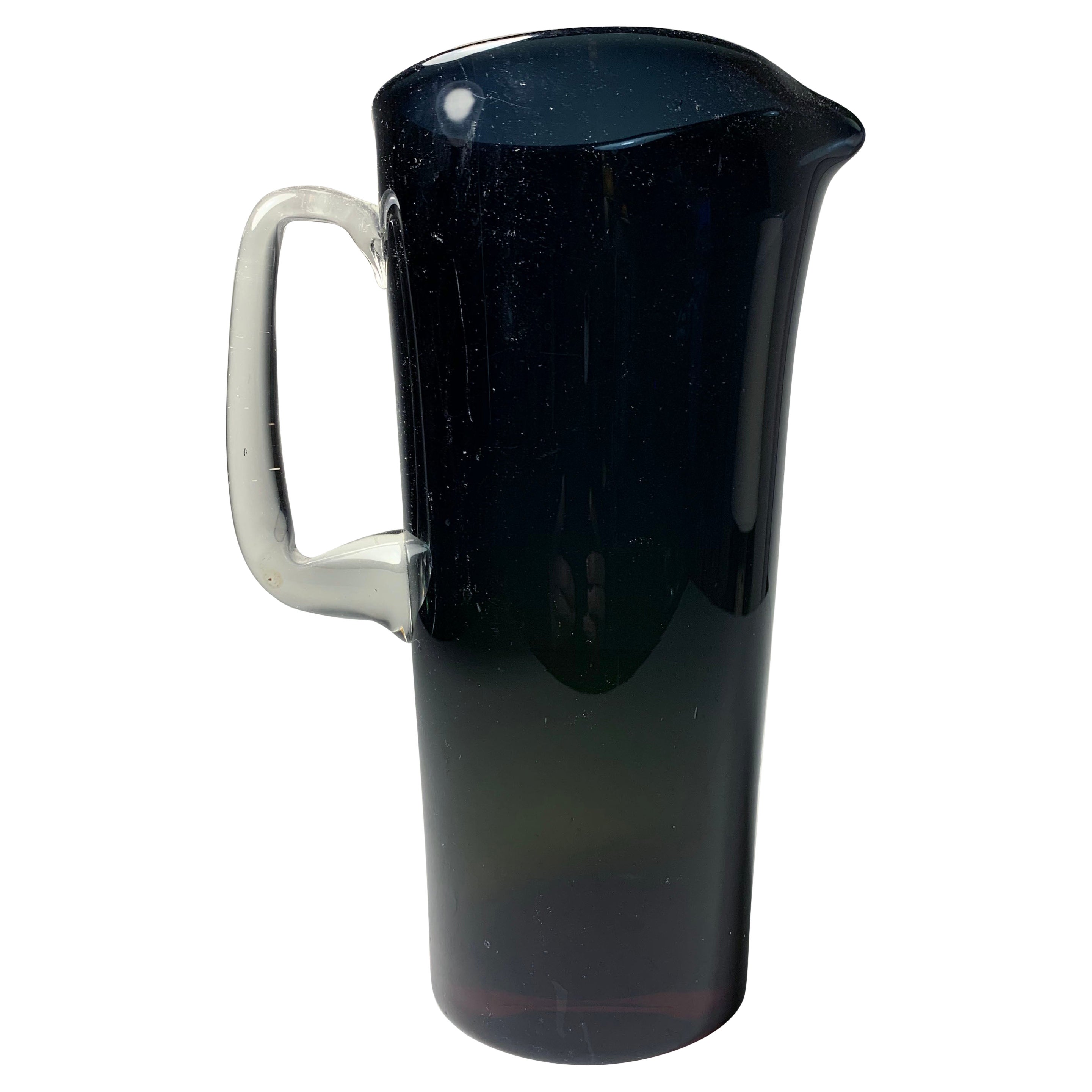 Vintage Blenko Art Glass Vase Pitcher For Sale