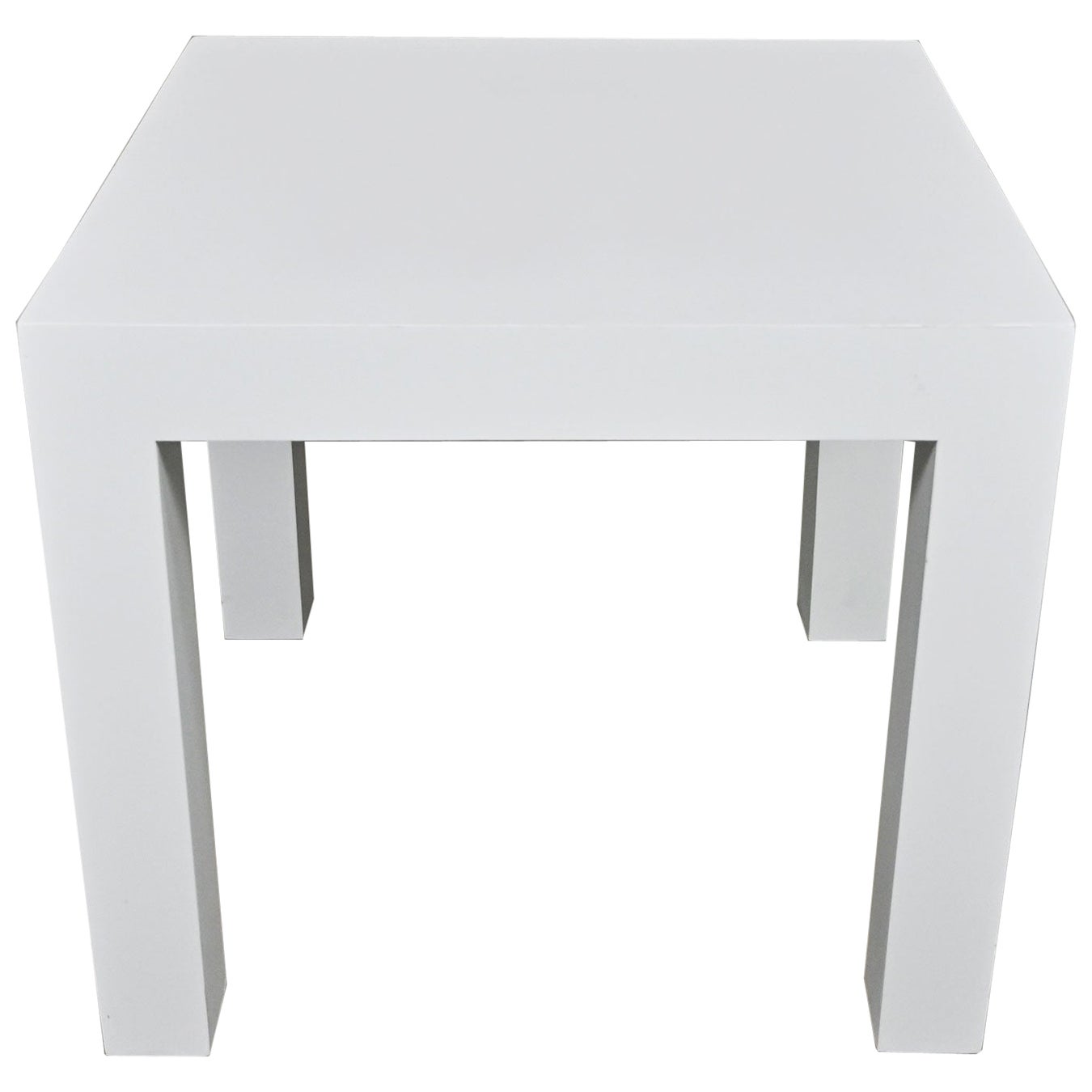 Milo Baughman Thayer Coggin Environment 70 Sq White Painted Parsons Side Table
