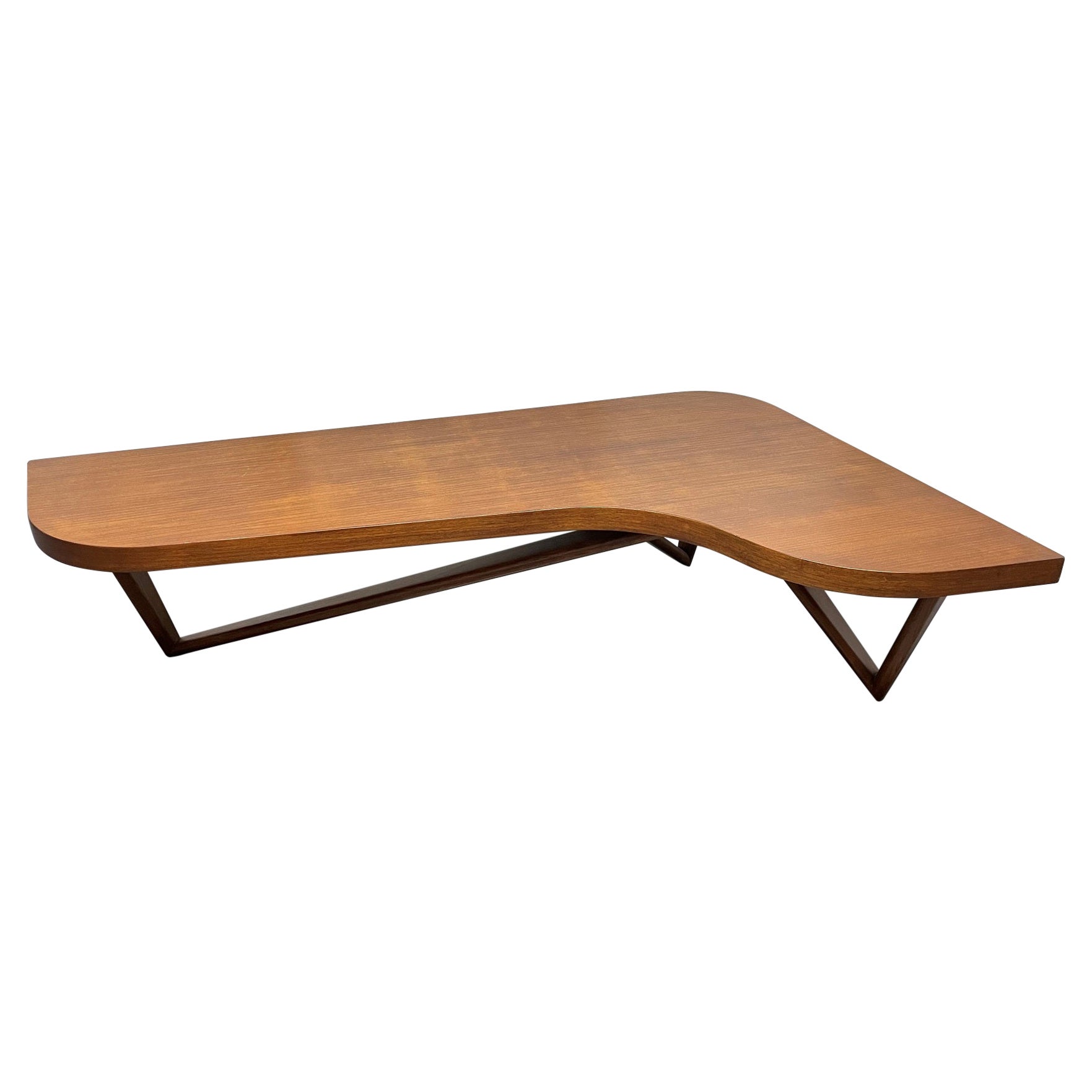 MidCentury Modern Kidney Shaped Coffee Table in the Style of Adrian