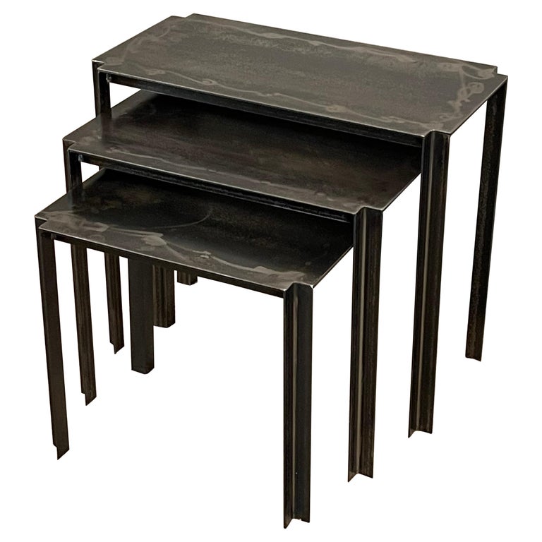 Steel Nesting Table Steel Nesting tables at 1stDibs