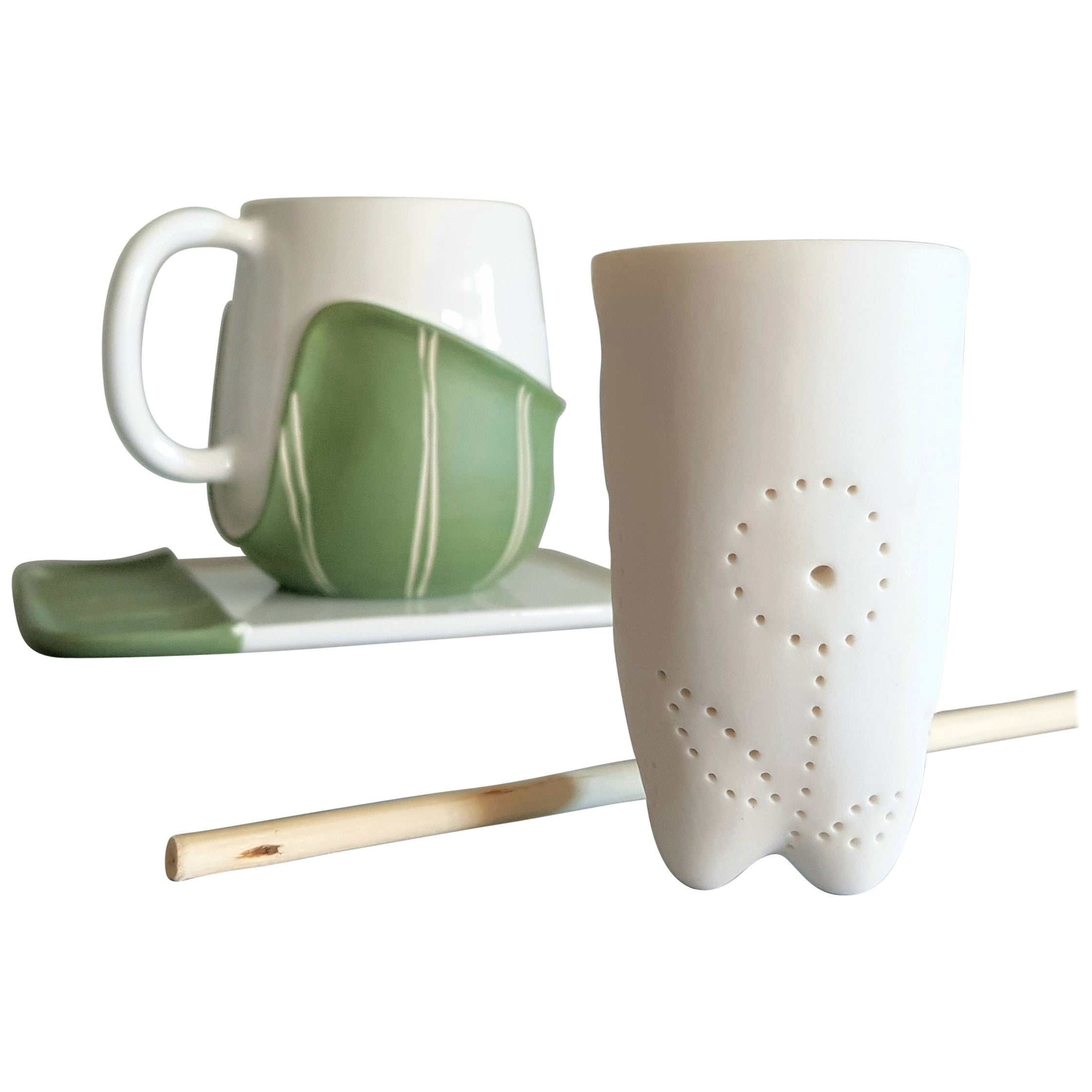 Amélie Tableware and Serveware, Mug and Infuser, Handmade Design in Italy, 2021 For Sale