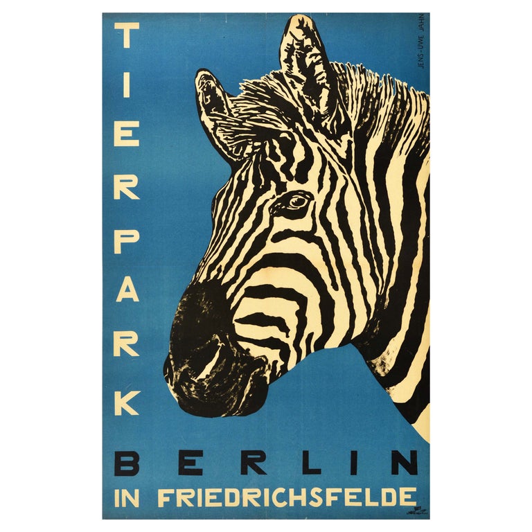Vintage Berlin Zoo Lemurs Tourism Poster A4/A3/A2/A1 Print