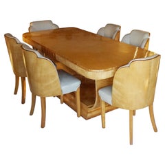 Art Deco Six Seat Dining Suite by Harry & Lou Epstein English, Circa 1935