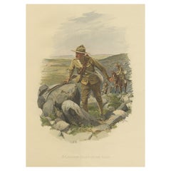Antique Print of A Canadian Scout in the Boer War in South Africa, 1902