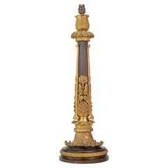 Regency Style Gilt and Patinated Bronze Table Lamp