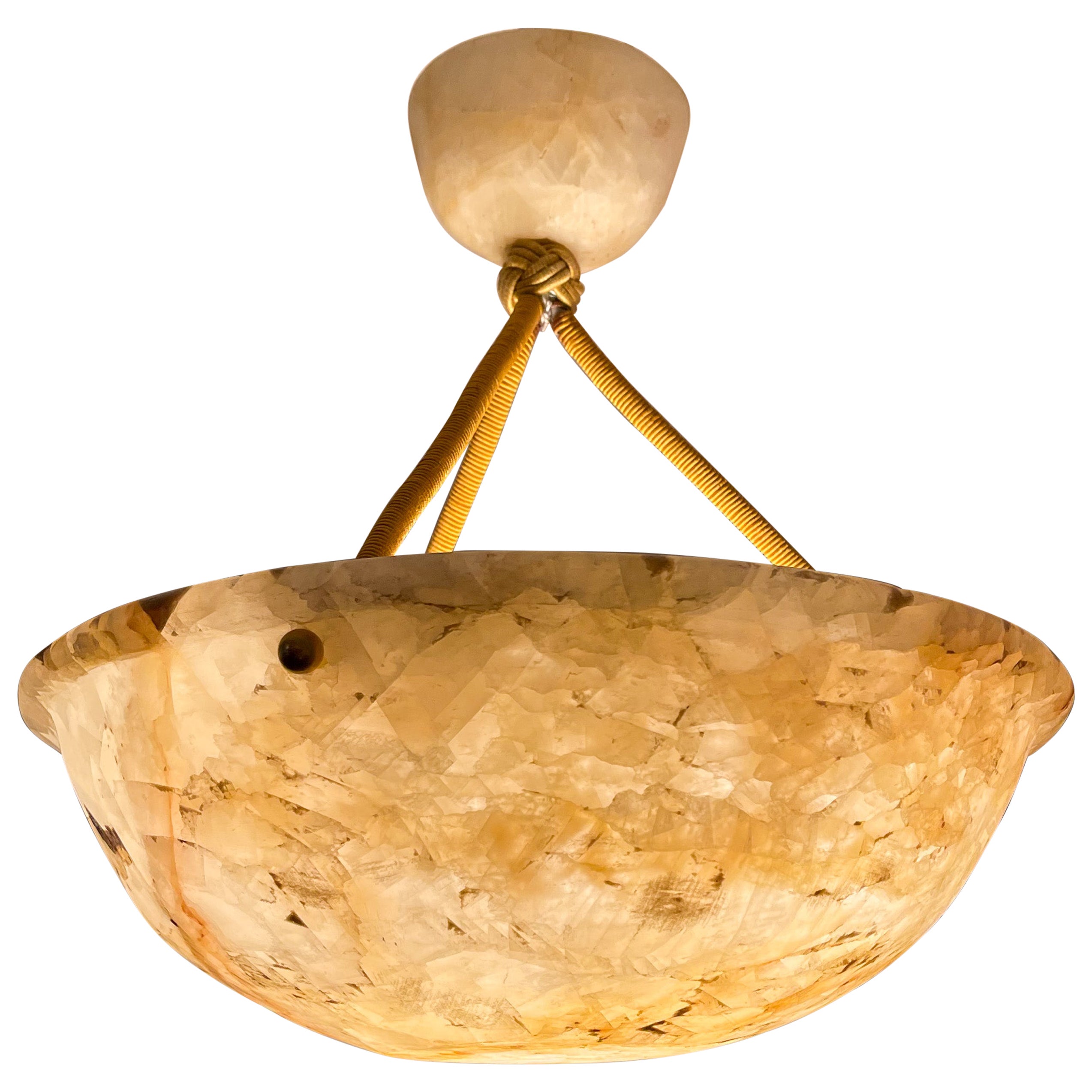 Egyptian Alabaster Ceiling Fixture, ca. 1930