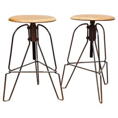 Used Pair of Jeff Covey Stools with Swivel Tops for Herman Miller