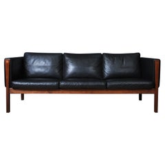 Hans J Wegner Leather Sofa, CH163