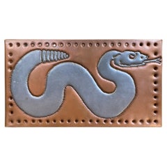 Mid-Century Snake Copper Wall Light Designed by Isaac Maxwell Metal