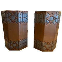 Pair of Copper Wall Sconces by Isaac Maxwell Metal
