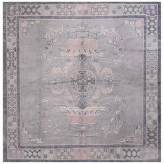 Antiker chinesischer Nepal-Teppich 8' 3'' x 8' 8''