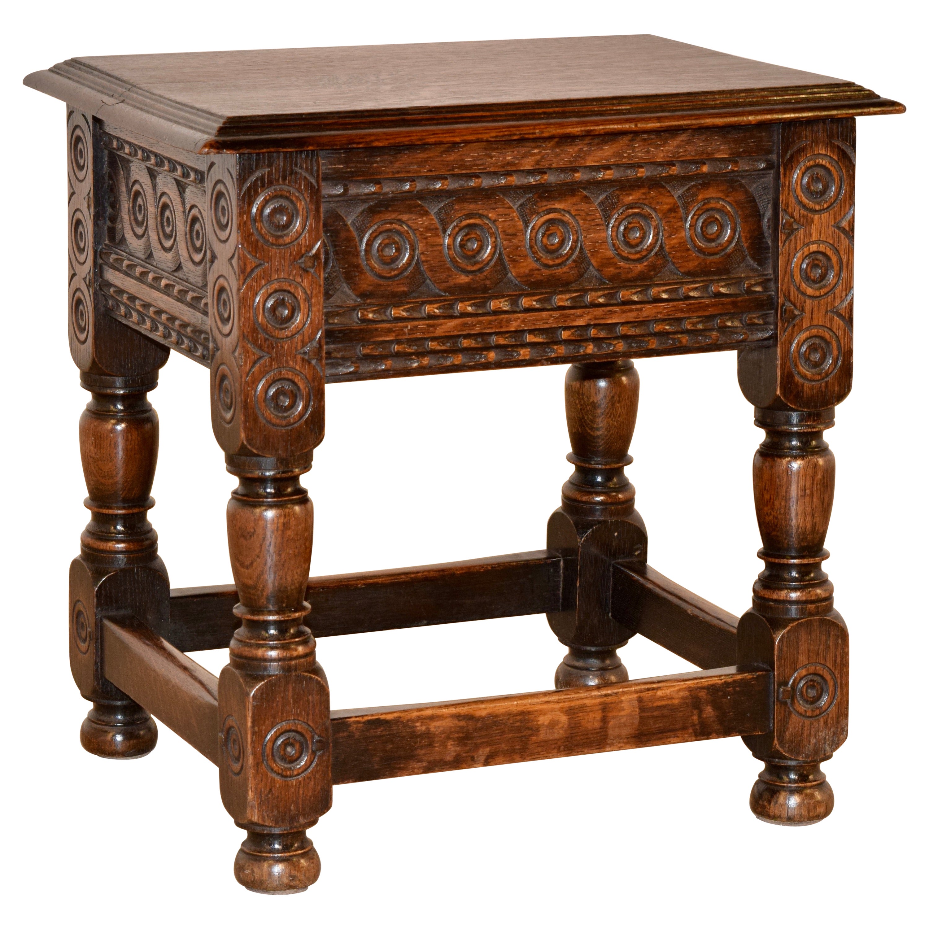 19th Century Oak Lift-Top Stool