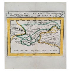 Antique Miniature Map of the Ukraine or 'Petite Tartarie', Published 1682
