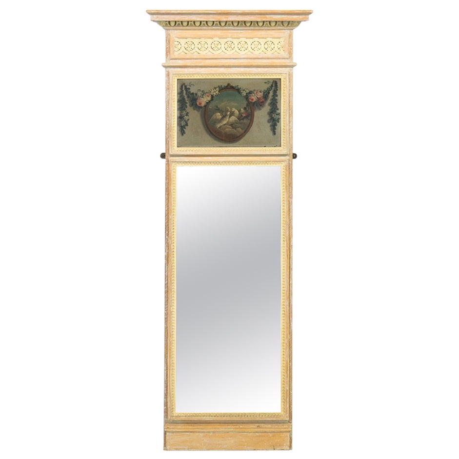 Carved French Trumeau Mirror For Sale