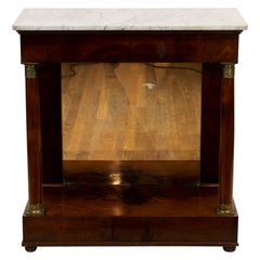 Regency English Marble Top Console Table