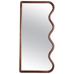 Squiggle Mirror with Walnut Frame by Christopher A. Miano
