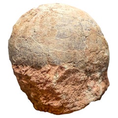 Prehistoric Chinese Petrified Dinosaur Egg with Cracked Surface