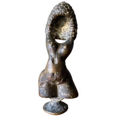 Vintage Bronze Abstract Nude Sculpture