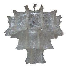Mid-Century Modern Venini Attributed Murano Glass Chandelier