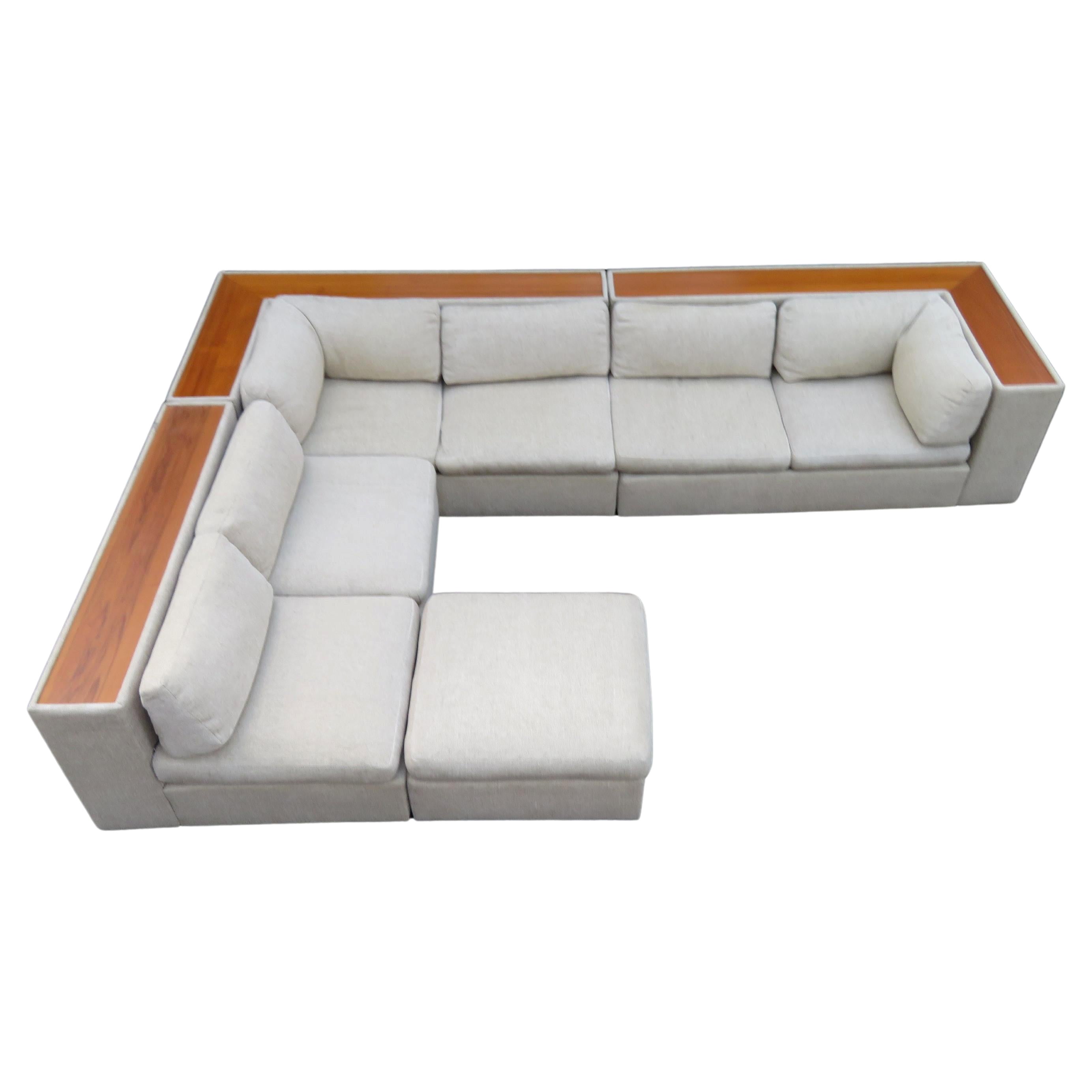 4teiliges sinnliches Milo Baughman-Sofa Thayer Coggin mit Untergestell, Mid-Century