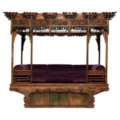 Ornate Chinese Canopy Bed, c. 1750