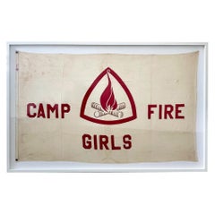 Vintage 1950s Camp Fire Girls  Flag
