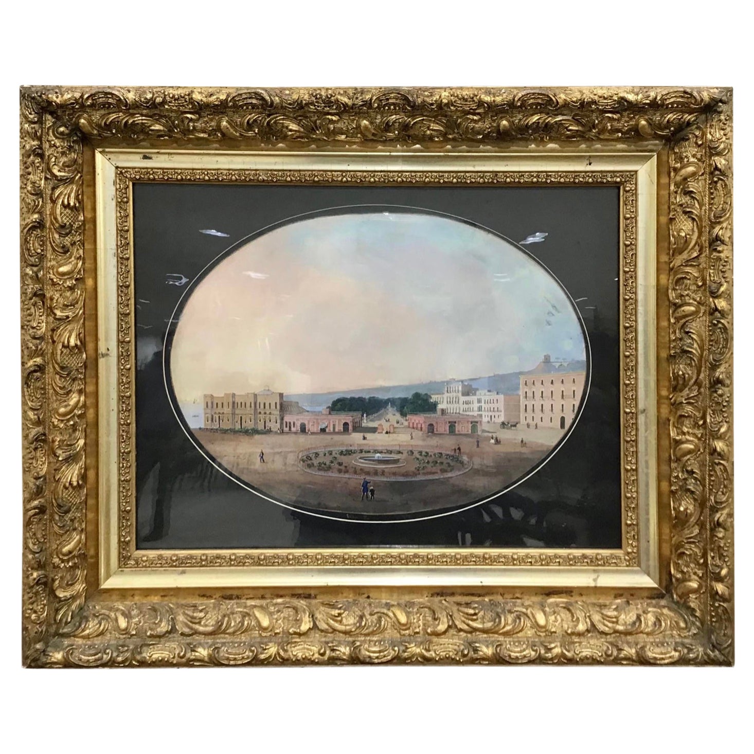 19th Century Italian Grand Tour Gouache Painting For Sale