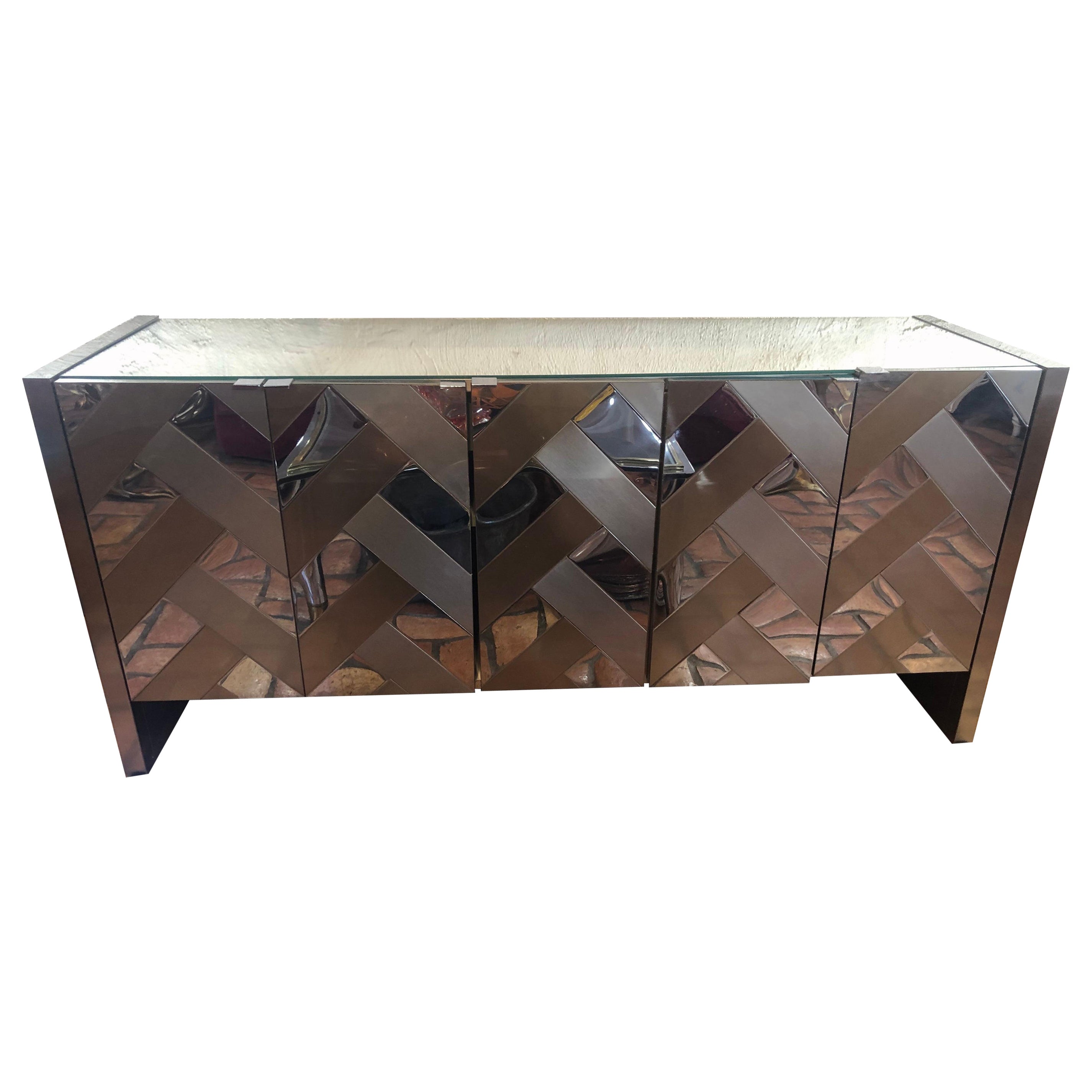 Paul Evans Style Cityscape Credenza