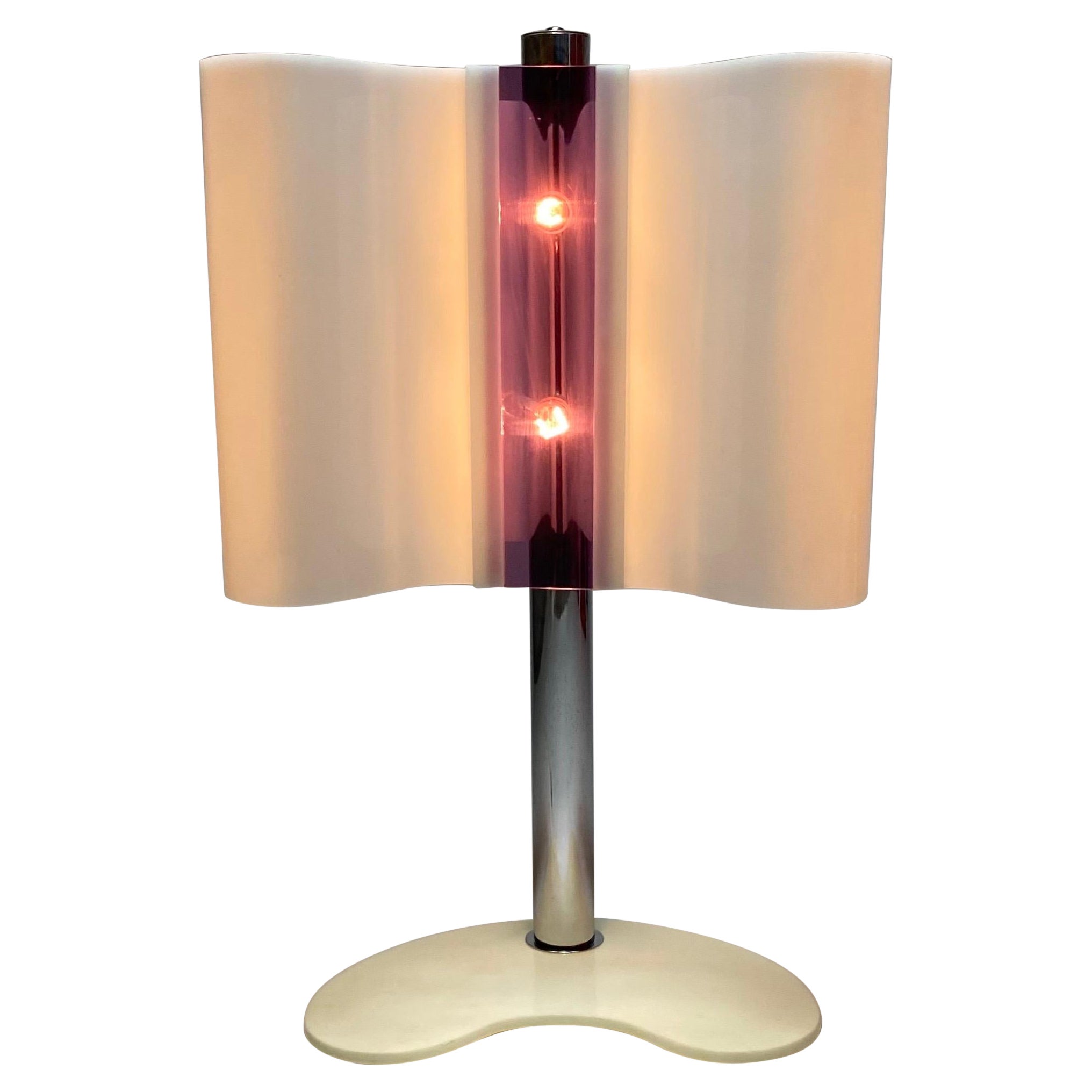 Large Perspex Table Lamp by Foscarini, Italy 1970s