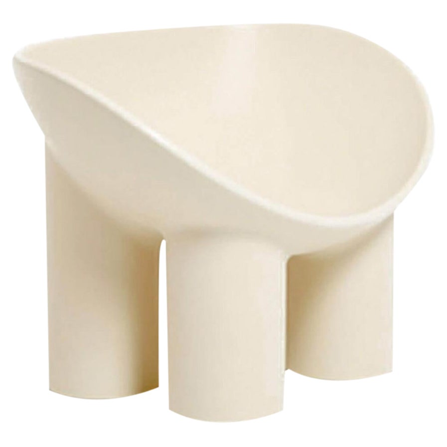 Contemporary Cream Fiberglass Chair, Roly-Poly Chair by Faye Toogood