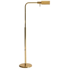Mid-Century Brass Reading Floor Lamp