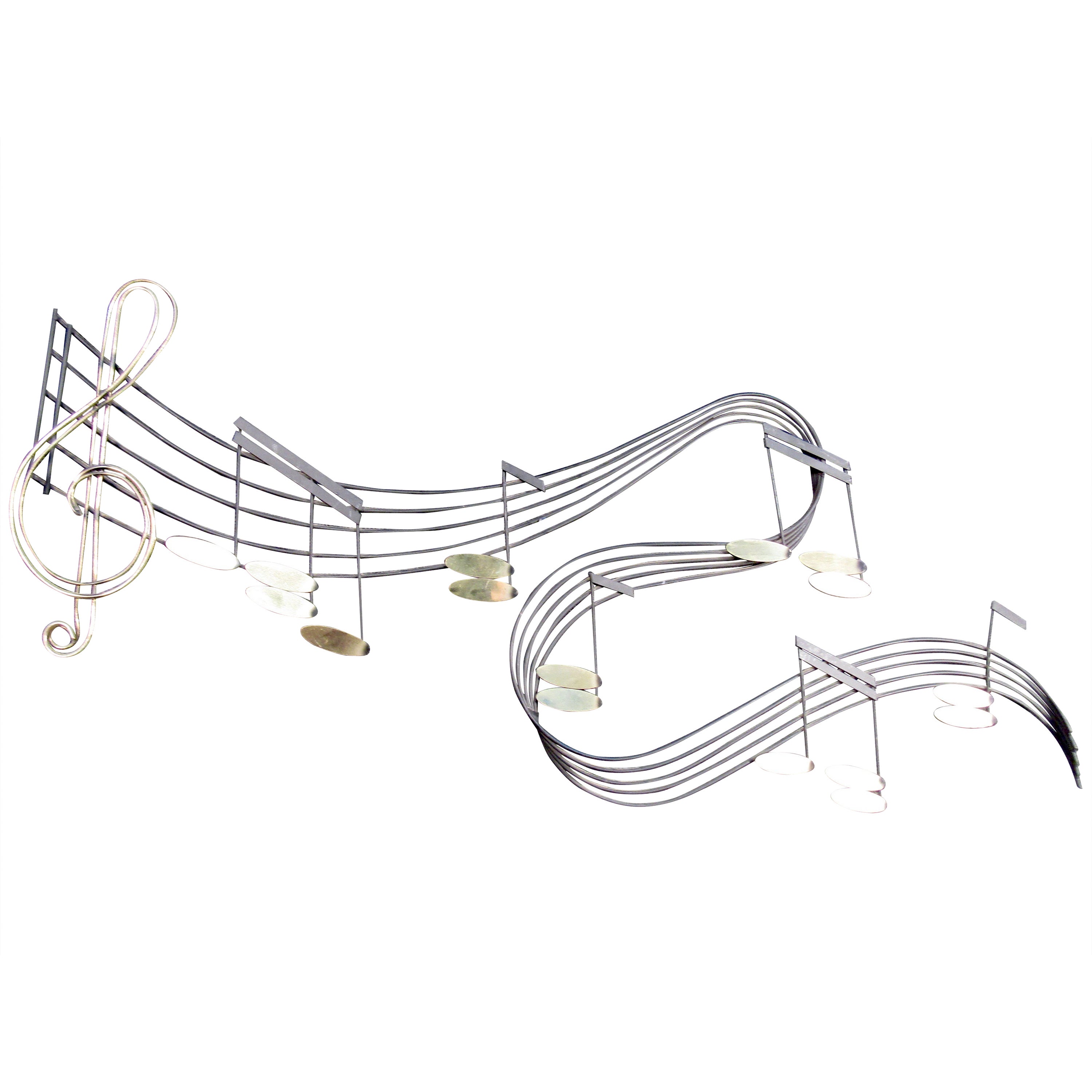 Musical Staff Metal Wall Sculpture by Curtis Jere