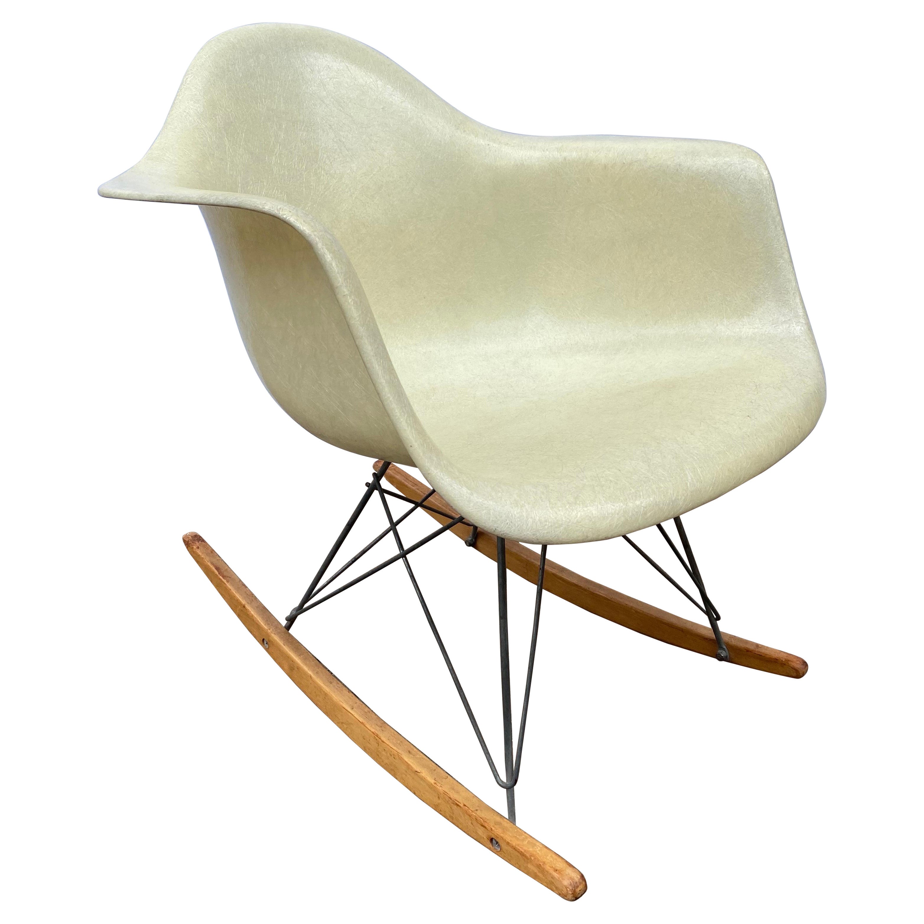 Ray and Charles Eames Rope Edge Zenith Armchair Rocker Purchased in 1951
