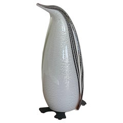 Mid Century Modern Murano Glass Penguin Table Lamp by Modaluce, Italy 