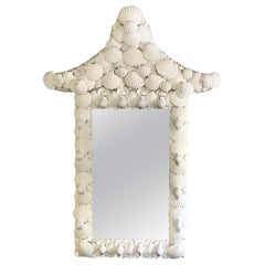 Large Vintage Seashell Pagoda Mirror
