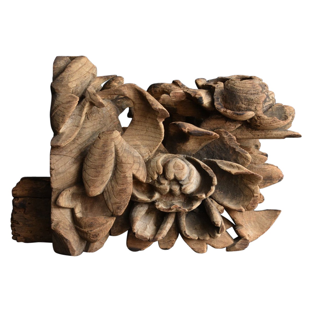 Japanese Traditional Antique Wooden Carving / Wall Decoration