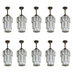 Set of 10 Art Deco Skyscraper Fixtures, c.1930