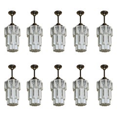 Set of 10 Art Deco Skyscraper Fixtures, c.1930