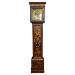 18th Century George I Style Lacquered Chinoiserie Grandfather Clock Longcase 