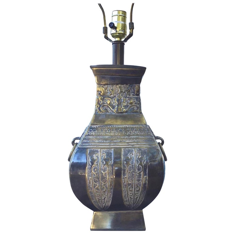 Mid-Century Modern Frederick Cooper Brass Lamp For Sale
