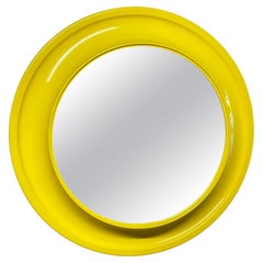 1970s Canary Yellow Color Pop Mirror