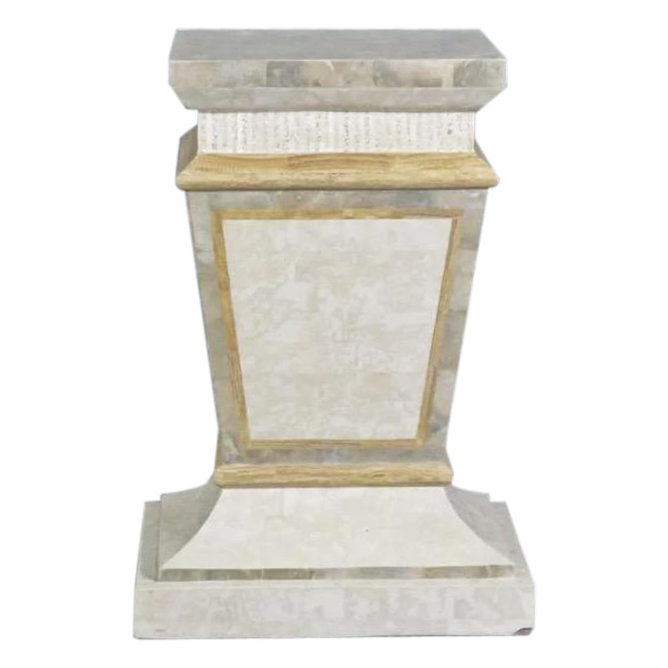 Vintage Mirrored Pedestal For Sale at 1stDibs