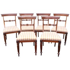 Set of Six Antique Period Regency Rosewood Dining Chairs