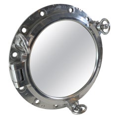 Retro Aluminum Ship's Porthole Mirror